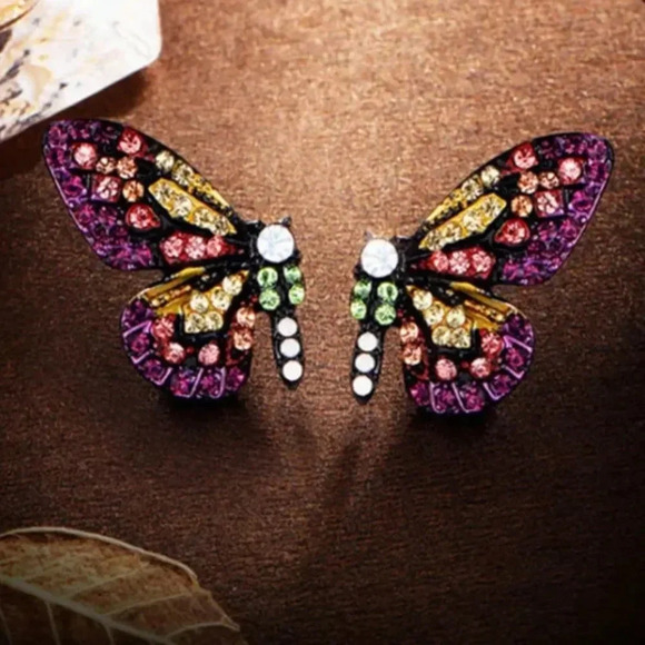 Free People Flutterby Earrings in Pink - Picture 5 of 9